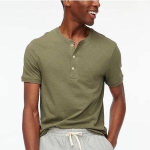 Men’s J.Crew Short Sleeve Henley Cotton Shirt